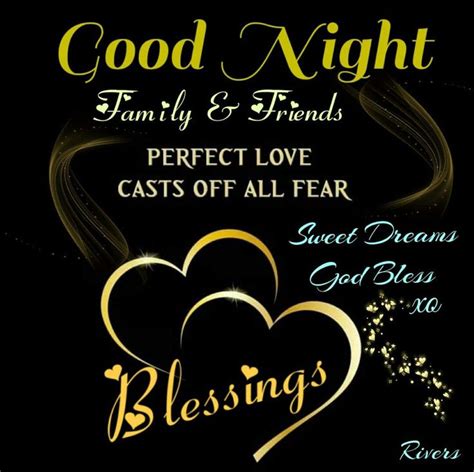 Prayers are great for the mind to focus on while you're falling asleep. Good Night Blessings | Good night family, Good night ...