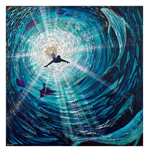 Freediver Canvas Print Deep Impressions Underwater Art
