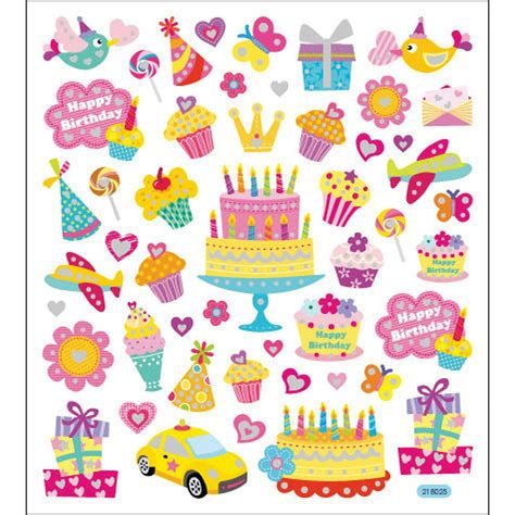 Multicolored Stickers Your Birthday Sparkles