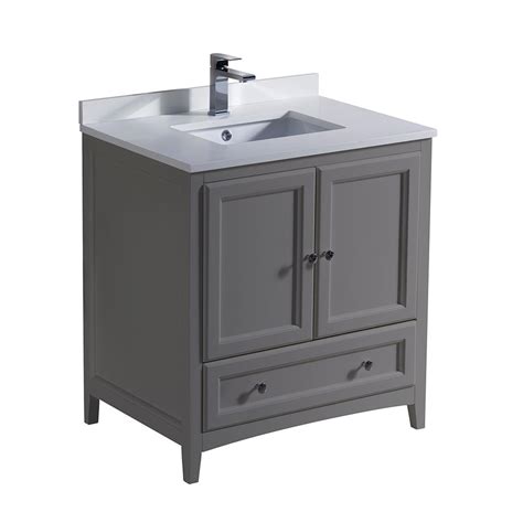 Also unlike the other bathroom vanities listed above, this unit comes fully assembled making for. Fresca Oxford 30 in. Traditional Bathroom Vanity in Gray ...
