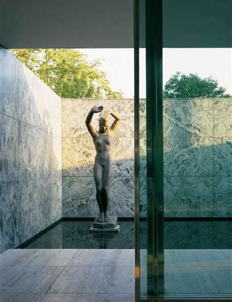 Mies Van Der Rohe Pavilion Barcelona Pavilion Building E Architect