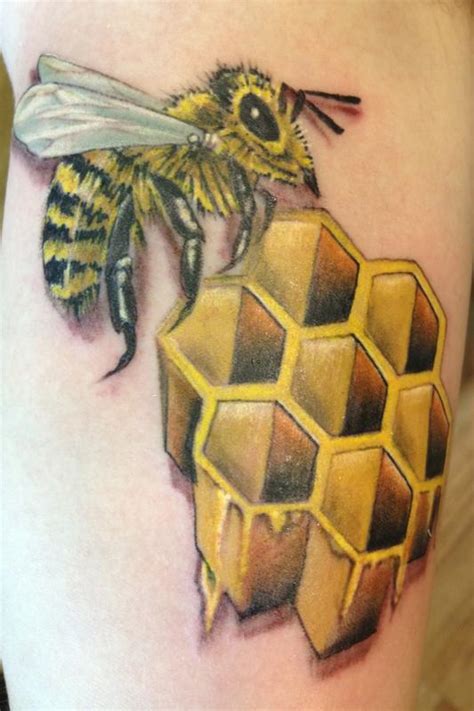 Bee With Honeycomb By Todd Lambright Tattoos