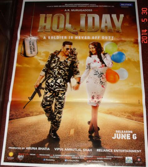 Holiday 2014 Akshay Kumar Sunakshi Sinha Bollywood Poster 4 Ebay