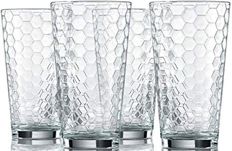 Circleware 40139 Pulse Huge 16 Piece Glassware Set Of Highball Tumbler Drinking Glasses And