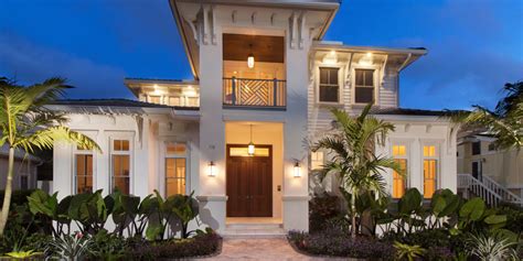 South Florida Design 2 Story Coastal 4 Bedroom Coastal House Plan South