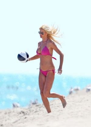 Victoria Silvstedt Pink Bikini Candids In Miami Gotceleb The