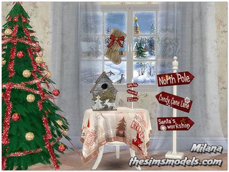 The Best Christmas Set By Milana Christmas Settings Sims Christmas