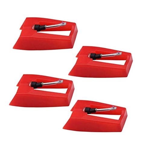 4 Pack Ruby Record Player Needle Turntable Stylus Replacement For Ion