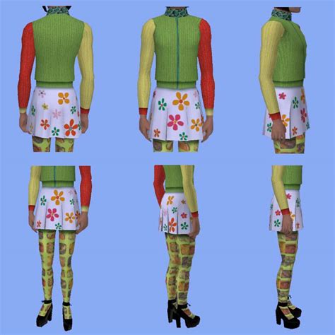 Mod The Sims Sims 4 Rent Project Angels Floral Skirt Outfit Movie