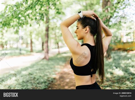 Woman Tying Hair Image Photo Free Trial Bigstock