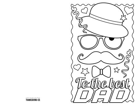 Free Printable Fathers Day Cards For Kids To Color