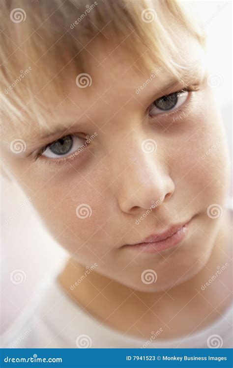 Portrait Of Boy Sulking Stock Photos Image 7941523