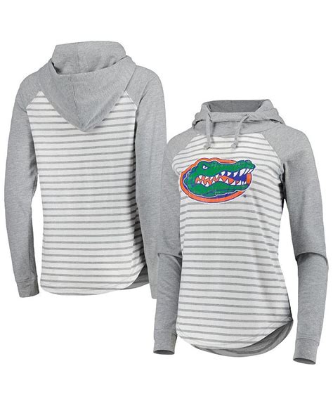 Colosseum Womens Heathered Gray White Florida Gators Gloria Raglan