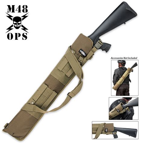 M48 Ops Molle Compatible Tactical Shotgun Scabbard Green