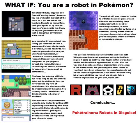 Pokémon Conspiracy Theory Is Your Character A Robot Rpokemon