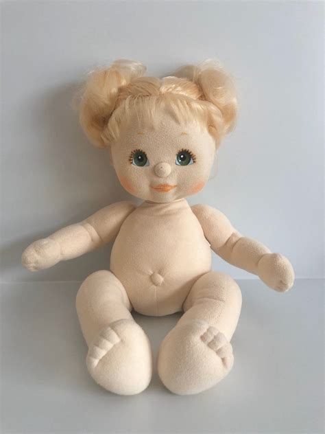 Vintage My Child Doll Mattel 1980s Platinum Blonde Green Eyes Etsy