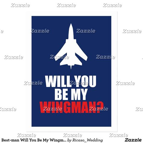 Best Man Will You Be My Wingman Postcard Zazzle Custom Holiday Card