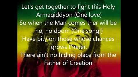 Letra De Bob Marley One Love