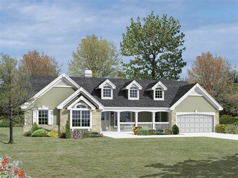 Ranch Style House Plans With Basement And Wrap Around Porch Bay Ranch