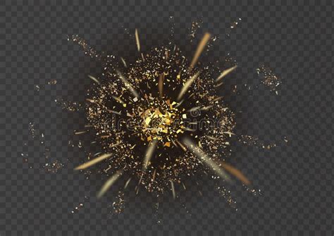 Abstract Explosion Star Explosion With Particles Isolated On