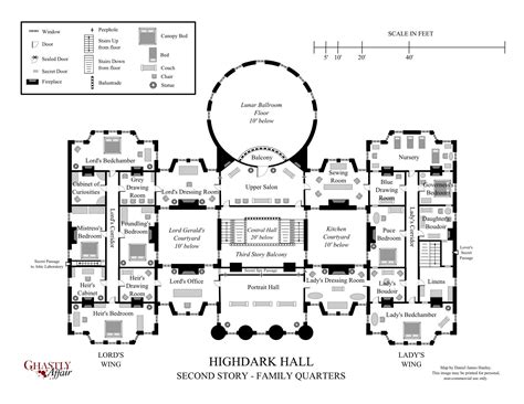 Highdark Hall A Setting For Gothic Roleplaying Hall Floor Plans
