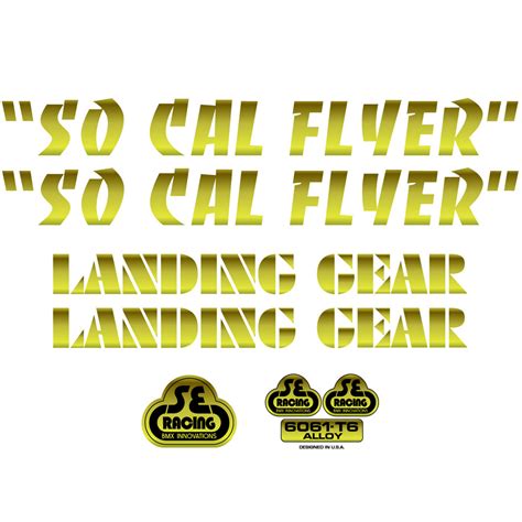 Se Racing Socal Flyer Frame And Fork Decal Kit Gold Planet Bmx