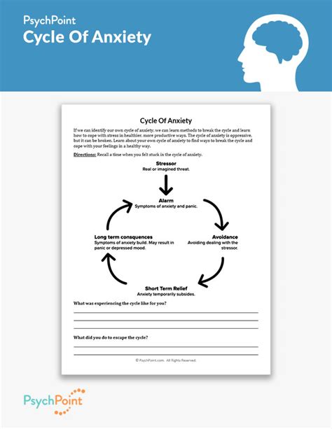 cycle of anxiety worksheet psychpoint