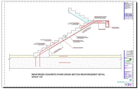 Reinforced Concrete Stairs Detail Drawing At