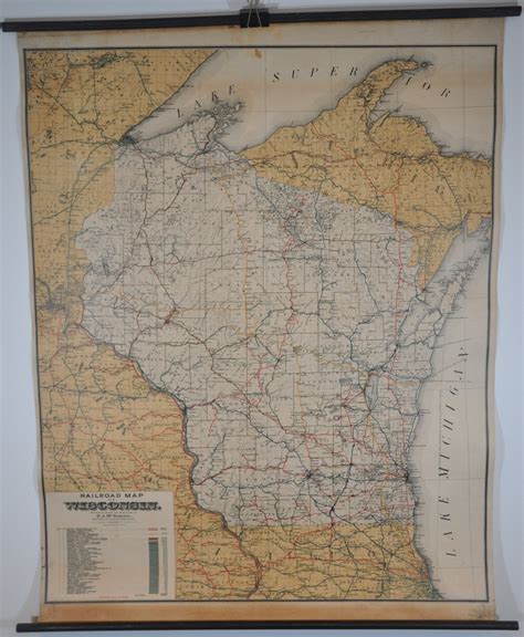 Railroad Map Of Wisconsin Curtis Wright Maps