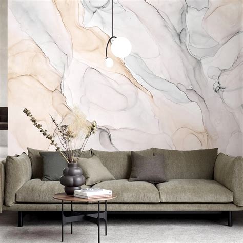Funlife White Marble Texture Look Wallpaper Modern Wallpaper Marble