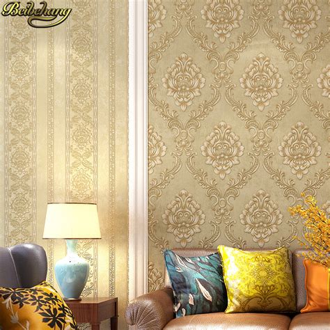 Embossed Bedroom Wallpaper Modern Damask Wallpaper White Wallcovering Classic Wall Papers 3d