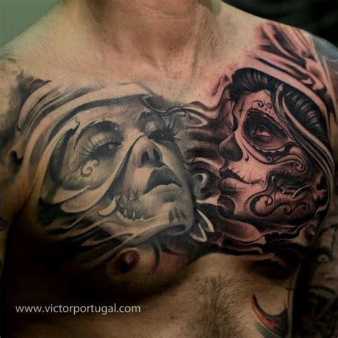 Victor Portugal Chest Piece Tattoos Tattoos Tattoo Artists