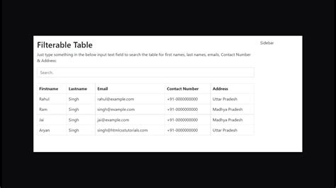 Filterable Table Bootstrap Bootstrap Table Search Filter Free Download YouTube