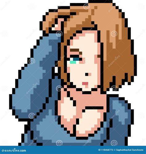 Anime Pixel Girl Stock Illustrations 498 Anime Pixel Girl Stock