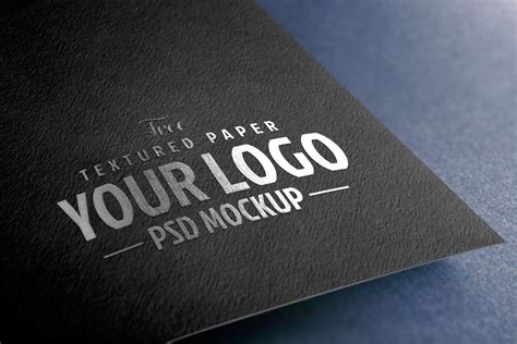 textured paper logo mockup psd set good mockups