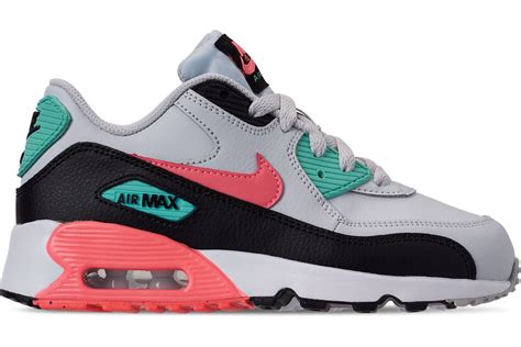 Nike Girls Little Kids Air Max 90 Leather Casual Shoes Pure