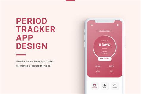 period tracker app design on behance
