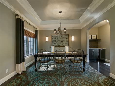 There are a few basic options for how to paint with a tray ceiling, but with endless color choices, there is no limit to the basic options for painting coffered ceilings include painting the ceiling portions between the beams, and painting the beams themselves. How did you achieve the look on the vaulted tray ceiling