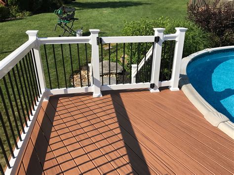 Above Ground Pool Deck Safety Gate Aluminum Pool Fence Swimming Pool