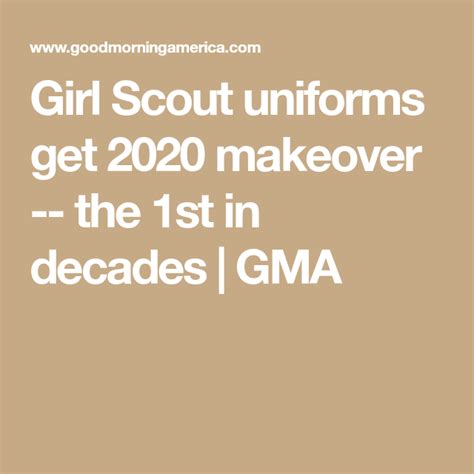 Girl Scout Uniforms Get 2020 Makeover The 1st In Decades Gma In