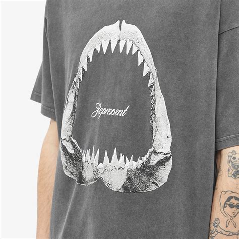 Represent Shark Jaws T Shirt Vintage Grey End