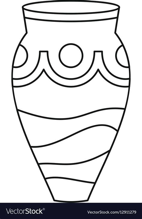 Ceramic Vase Icon Outline Illustration Of Ceramic Vase Vector Icon For