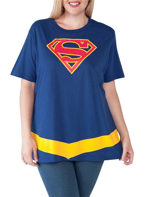 Dc Comics Womens Plus Size Supergirl T Shirt Hero Costume Tee Superman Ebay