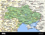 Mapa de ucrania Imágenes vectoriales de stock - Alamy