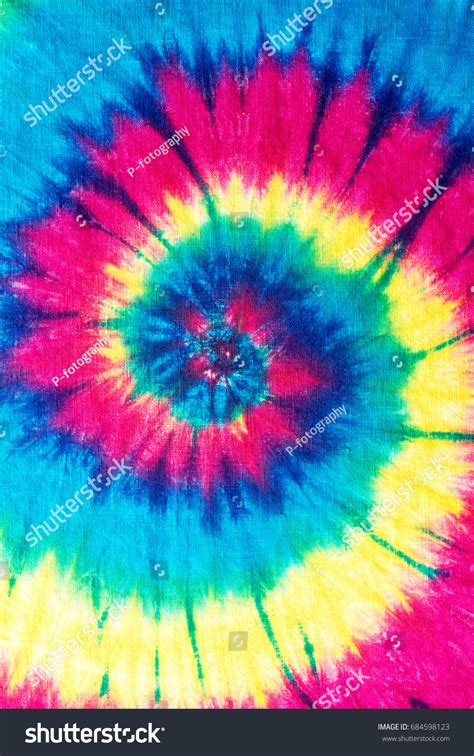 Rainbow Spiral Tie Dye Pattern Abstract Stock Illustration 684598123