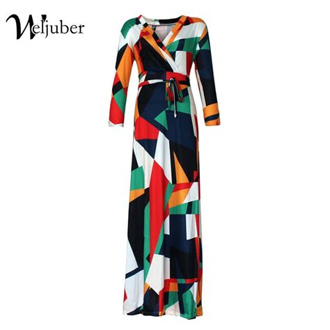 Buy Weljuber 2017 Plus Size Elegant Sexy Dress Autumn