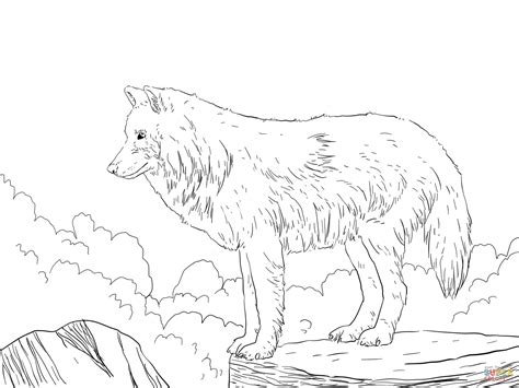Wolf Howling Coloring Pages At Getdrawings Free Download
