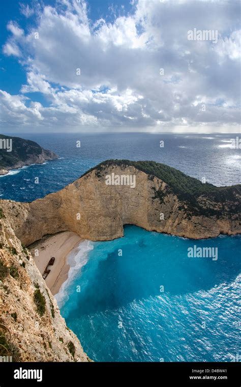 The Famous Shipwreck Beach In Zakynthos Greece Stock Photo Alamy