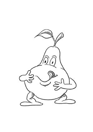 Ausmalbilder erdbeere obst und gemüse malvorlagen or using wp galery image must save into. Ausmalbild Lustige Birne kostenlos ausdrucken