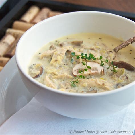 Well, as easy as making soup and then using a blender. Chicken, Leek and Mushroom Soup | she cooks...he cleans